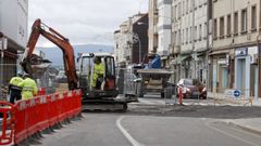 Las obras se est�n desarrollando en un lateral de la plaza de abastos de Vilagarc�a