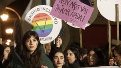 Manifestaci�n feminista en Santiago, en el a�o 2024.