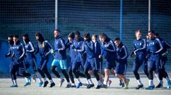 Los jugadores del Real Oviedo en El Requex�n