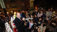 El concejal de Festas y Cultura de Caldas de Reis, Manuel Fariña, en el encendido del alumbrado navideño del pasado año