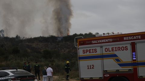 Incendio forestal en Tarro, Culleredo