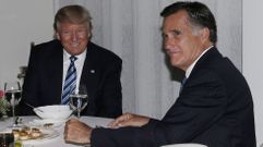 Trump en su reuni�n con Mitt Romney