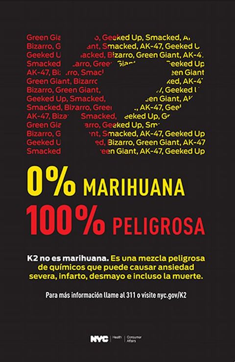 Cartel de las autoridades de Nueva York contra el K2