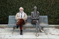 Javier, en el paseo da Ferradura, uno de sus lugares favoritos por las vistas y las plantas. 