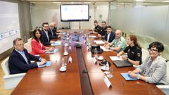 Reuni�n del comit� integrado de prevenci�n de incendios de Galicia, este jueves, antes de comenzar la temporada de alto riesgo.