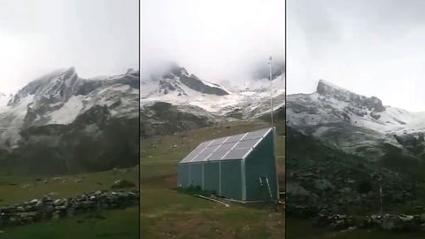 Nieve en el macizo de las Ubi�as