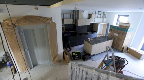 Las obras se intensifican en el edificio con el objetivo de abrir el coliving en julio