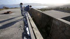 Lugar desde el que cay� el hombre la tarde del lunes