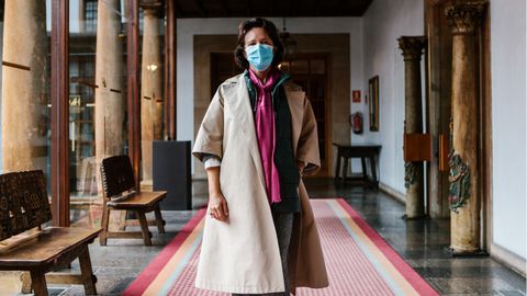 Teresa Sanjurjo, directora de la Fundaci�n Princesa de Asturias, esta semana en el Hotel de la Reconquista de Oviedo