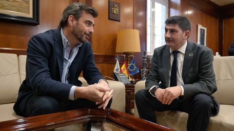 El conselleiro de Presidencia, Diego Calvo, y el delegado de Gobierno, Pedro Blanco.