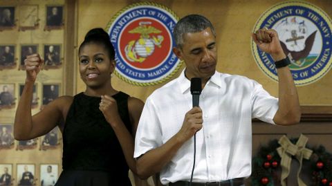 El ex presidente de Estados Unidos Barack Obama y su mujer y exprimera dama Michelle Obama.