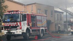 Imagen de archivo de una intervenci�n de los bomberos de Betanzos en Montellos