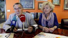 El alcalde, Alfredo Garc�a, y la concejala de promoci�n econ�mica, Irene Dacal, en la presentaci�n de esta ma�ana