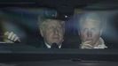 Boris Johnson, esta noche, en su coche oficial, al salir del Parlamento brit�nico tras la votaci�n de la moci�n de no confianza