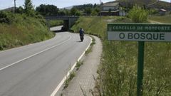 Entrada a la parroquia de Pi�eira por el barrio de O Bosque