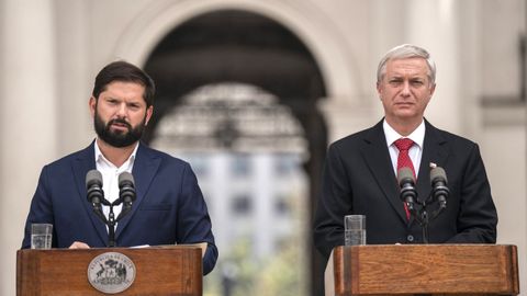 Gabriel Boric, junto al presidente electo de Chile, Jos� Antonio Kast.