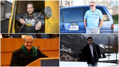 Arriba a la izquierda, Sebasti�n Rojo; a su derecha, Jes�s S�nchez. Abajo, Alfonso G�mez y Manuel Figueroa
