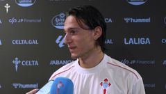 El jugador del Celta Fortuna Joel L�pez, tras el partido ante el Eibar.