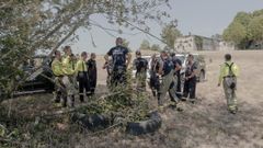 Bomberos b�lgaros y gallegos, ayer en una de las jornadas de formaci�n en el Centro Integral de Loita contra o Lume de To�n