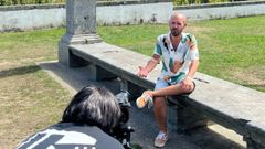 David Vivar, coordinador de proyectos de Asotrame en un momento de la grabaci�n del documental. 