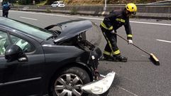 Accidente en la V�a do Saln�s en Sanxenxo