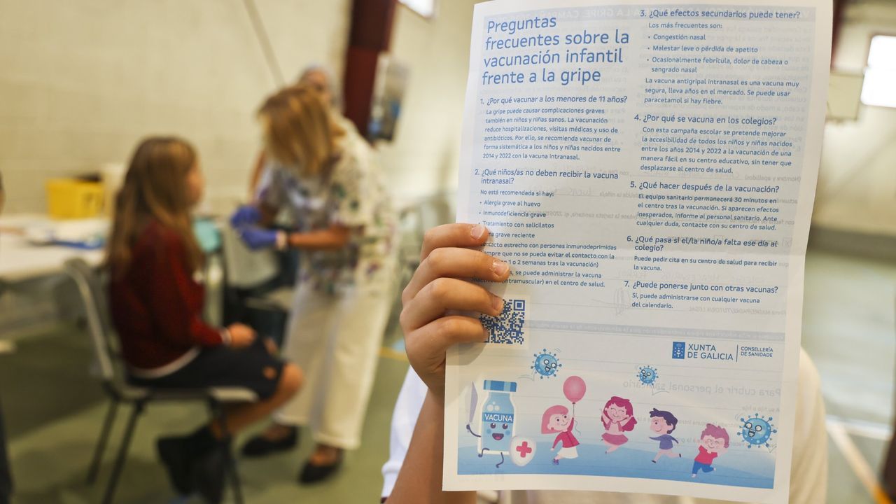 La vacunación escolar contra la gripe se amplía de dos a cuatro colegios en el área de Ferrol