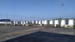 El c�sped retirado del campo de f�tbol de O Revel