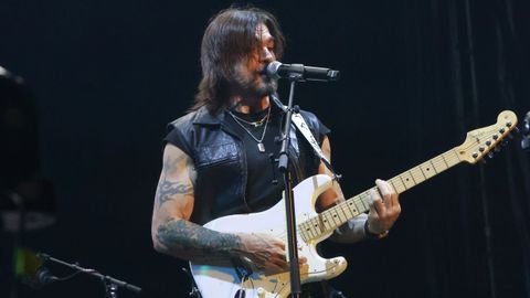 Juanes, durante su actuaci�n en el Morri�a Fest.