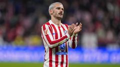 Antoine Griezmann, aplaudiendo a su afici�n tras una victoria liguera de esta temporada.