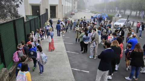 Primer da de clase para los alumnos del colegio Anexa de Lugo