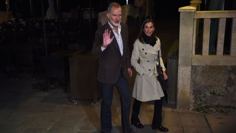 Los reyes Felipe VI y Letizia en Combarro