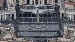 Vista a�rea de la plaza de San Pablo, donde este s�bado se celebrar� el funeral del papa Francisco