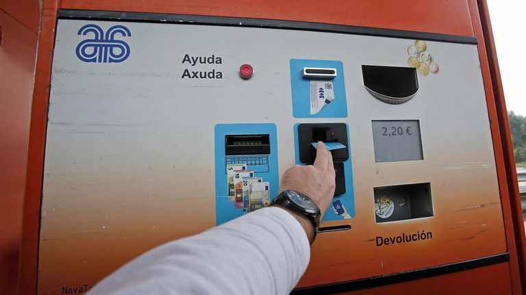 Cabina de peaje de Audasa, en imagen de archivo.