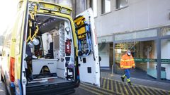 Entrada de urgencias de Montecelo, hospital donde este viernes hay ingresados 30 pacientes covid en planta y 12 graves en las unidades de cr�ticos