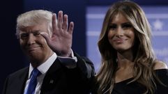 Trump, junto a su esposa Melania. 