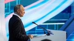 Putin, durante un discurso este jueves en Mosc por la semana de la energa.