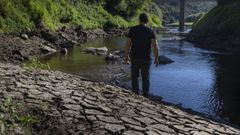 Nivel del r�o Tambre en la cola del embalse de Barri� de la Maza, entre los concellos de Negreira y Bri�n