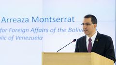 Jorge Arreaza, durante su intervenci�n en Ginebra