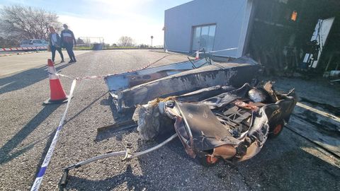 As� qued� el b�lido, completamente calcinado