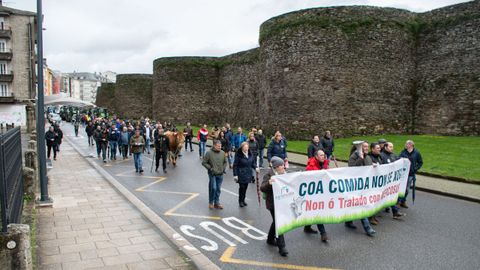 La manifestaci�n tuvo en la ronda da Muralla buena parte de su itinerario