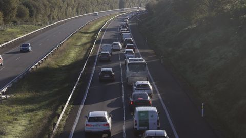 Accidente en la AP-9 a su paso por Cambre