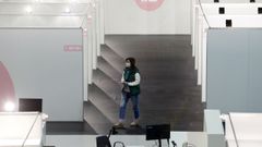 el hospital provisional H144 que se ha montado en el recinto ferial gijon�s 'Luis Adaro',