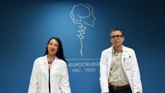 Laura Serrano y Pablo Sousa, neurocirujanos en el Chuvi.