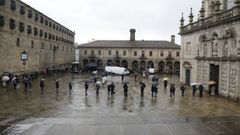 Colas para entrar por la Puerta Santa en Santiago