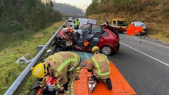 Imagen de uno de los �ltimos accidentes mortales ocurridos en Galicia