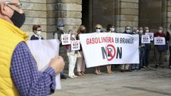 Los vecinos protestaban en noviembre del pasado a�o en la plaza del Obradoiro contra la concesi�n de la licencia, que se acabar�a otorgando unos d�as despu�s.