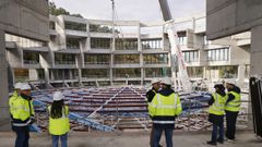 Imagen de archivo de las obras del Edificio Multiusos de Bastiagueiro.
