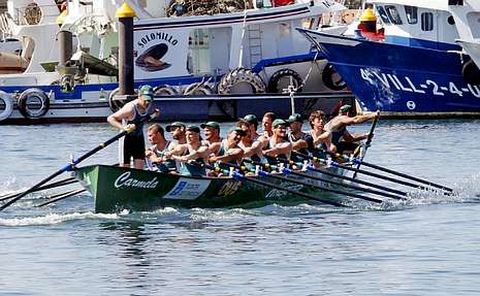 La embarcaci�n pobrense, el domingo en la prueba.