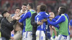 Incidentes tras el derbi asturiano de la jornada 36 de LaLiga SmartBank de f�tbol que Sporting de Gij�n y Real Oviedo jugaron hoy s�bado en El Molin�n