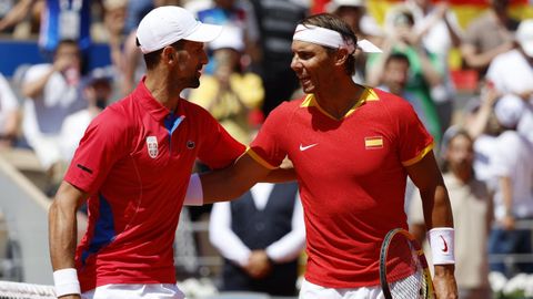 Djokovic y Nadal, en una imagen del partido que disputaron en los Juegos de Pars.